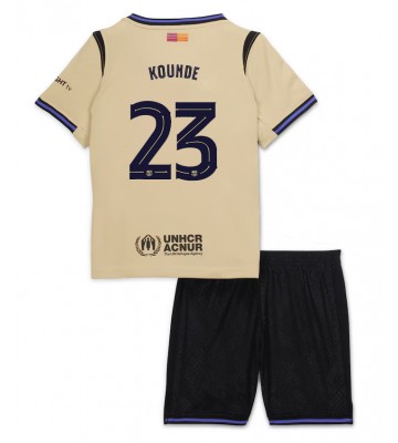 Barcelona Jules Kounde #23 Seconda Maglia Bambino 2025-26 Manica Corta (+ Pantaloni corti)